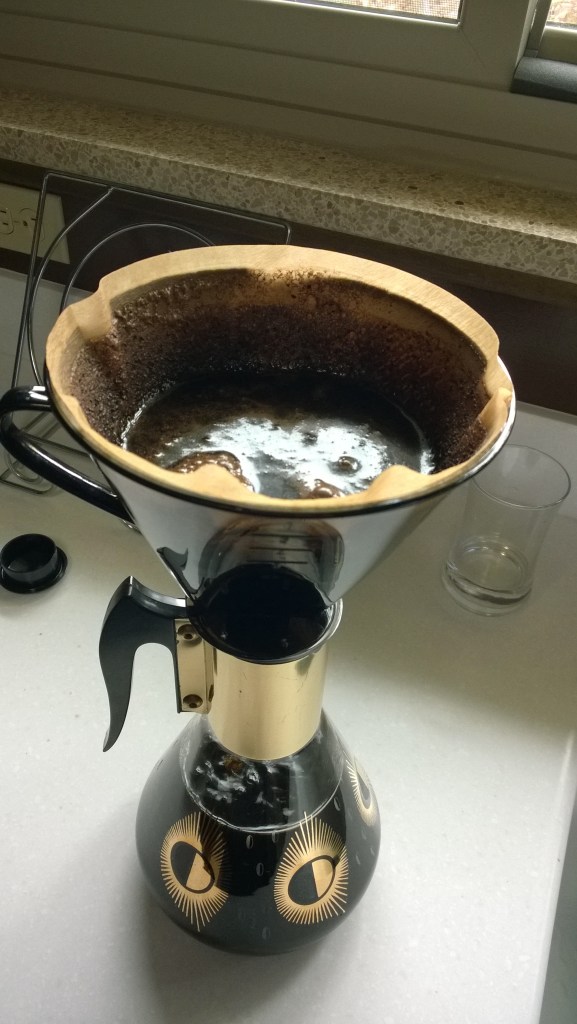 Our coffee filtering setup.
