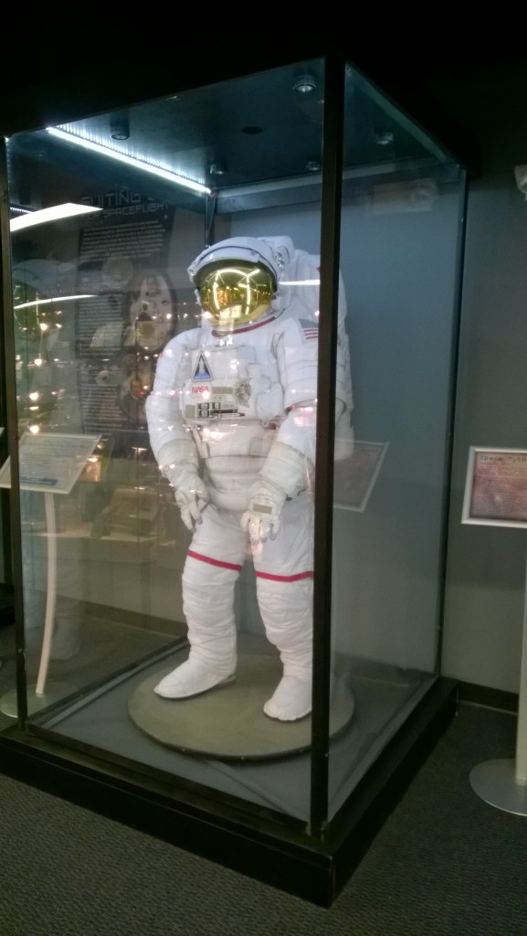 Spacesuit on display at Colorado Spring's Discovery Center.  Come on over to see it.
